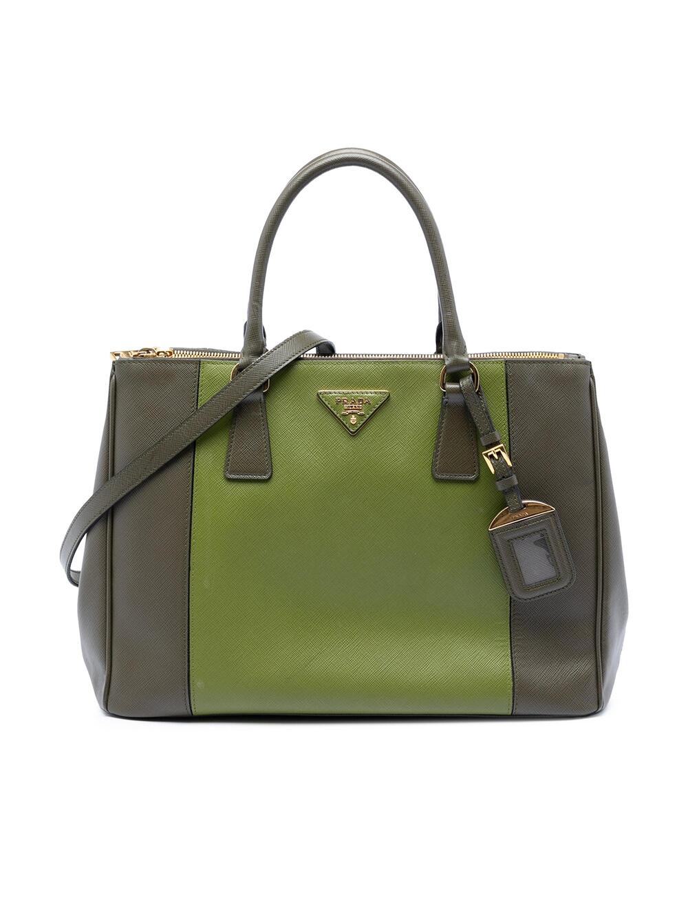Prada Bicolor Double Zip Lux Tote #367977P82B